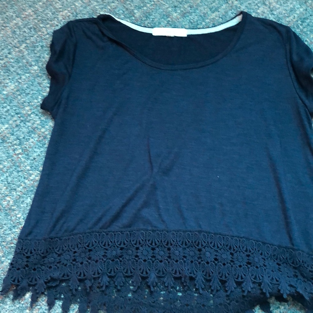 Navy blue crop top